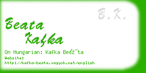 beata kafka business card